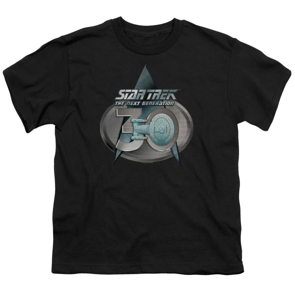 Star Trek TNG 30 Logo Youth 18/1 100% Cotton Short-Sleeve T-Shirt