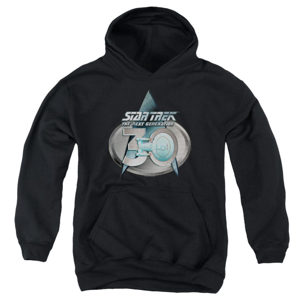 Star Trek TNG 30 Logo Youth Cotton Poly Pull-Over Hoodie