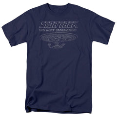 Star Trek TNG Enterprise Men's 18/1 Cotton Short-Sleeve T-Shirt