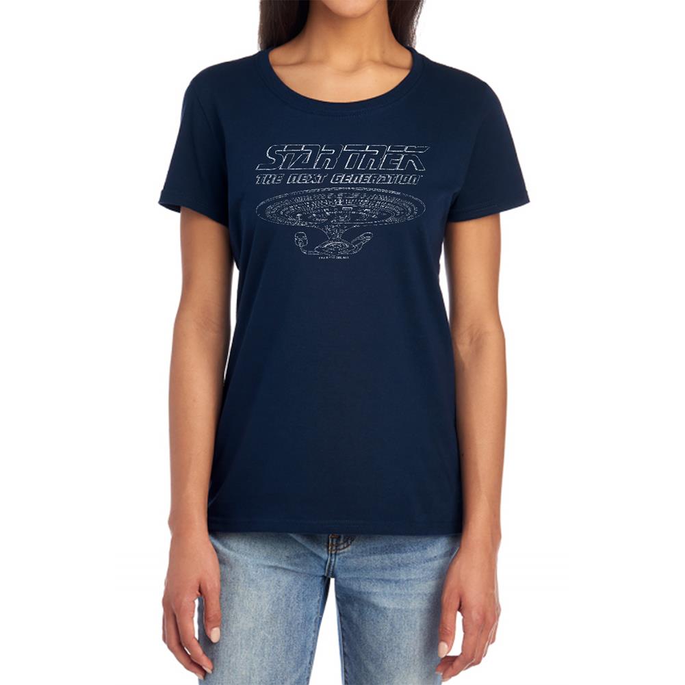 Star Trek TNG Enterprise Women's 18/1 Cotton Short-Sleeve T-Shirt