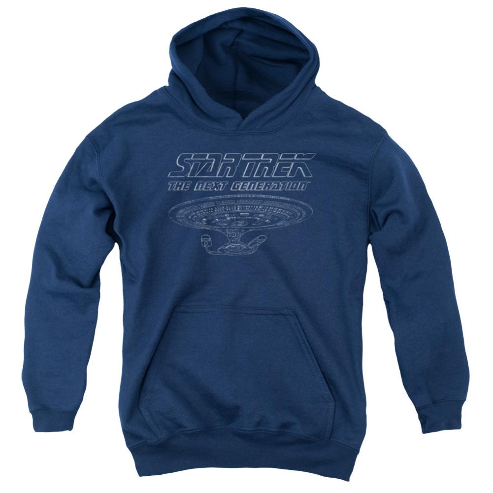 Star Trek TNG Enterprise Youth Cotton Poly Pull-Over Hoodie