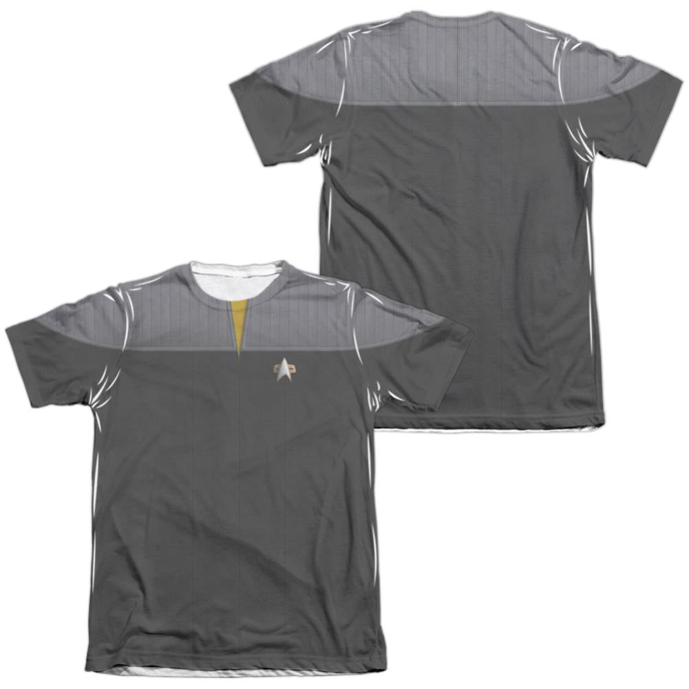 Star Trek TNG Movie Engineering Uniform (Front/Back Print) Men's Regular Fit Poly Cotton Short-Sleeve T-Shirt
