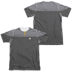 Star Trek TNG Movie Engineering Uniform (Front/Back Print) Men's Regular Fit Poly Cotton Short-Sleeve T-Shirt