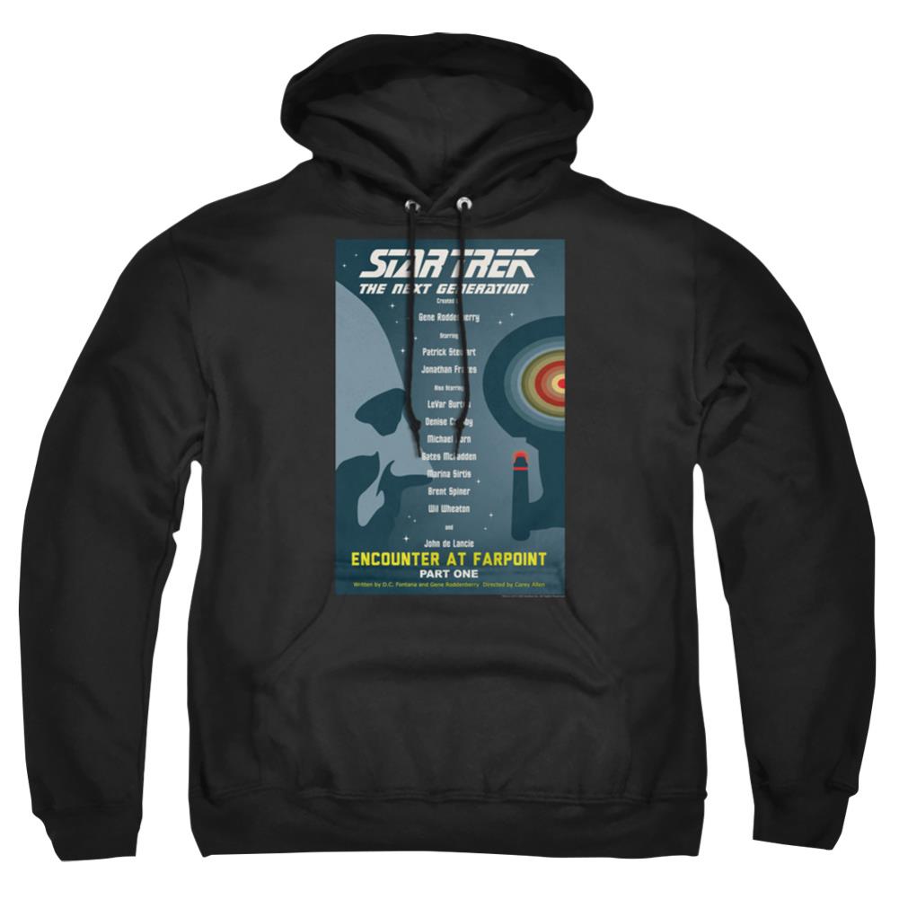 Star Trek TNG Season 1 Episode 1 Men's Pull-Over 75 25 Poly Hoodie