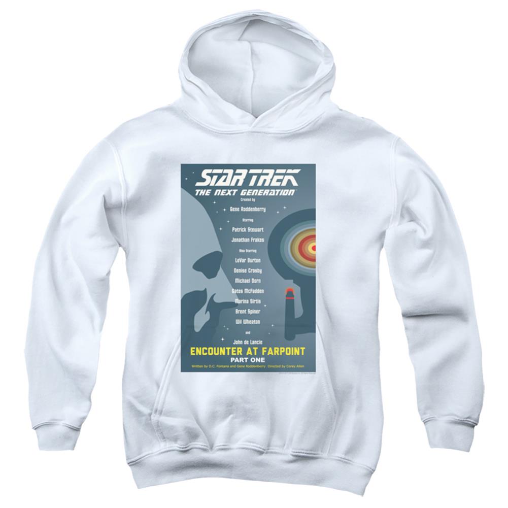 Star Trek TNG Season 1 Episode 1 Youth Cotton Poly Pull-Over Hoodie