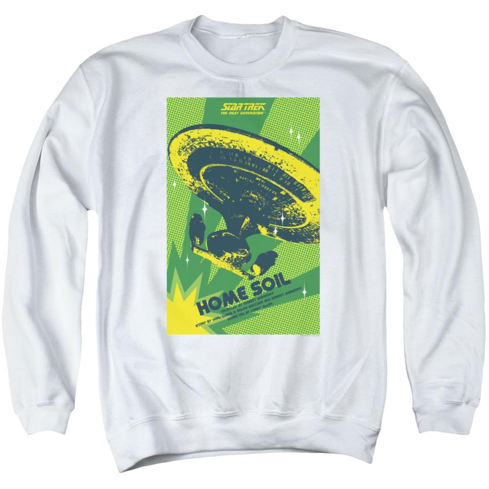 Star Trek TNG Season 1 Episode 18 Men's Crewneck 50 50 Poly Long-Sleeve T-Shirt