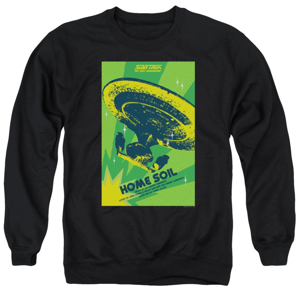 Star Trek TNG Season 1 Episode 18 Men's Crewneck 50 50 Poly Long-Sleeve T-Shirt