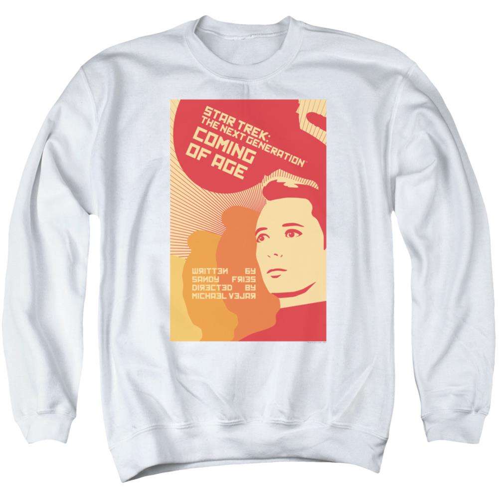 Star Trek TNG Season 1 Episode 19 Men's Crewneck 50 50 Poly Long-Sleeve T-Shirt