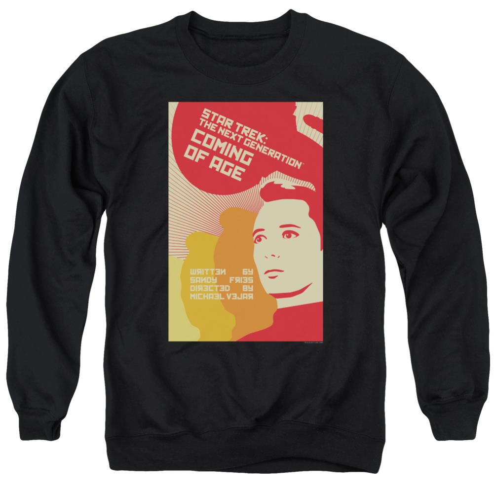 Star Trek TNG Season 1 Episode 19 Men's Crewneck 50 50 Poly Long-Sleeve T-Shirt