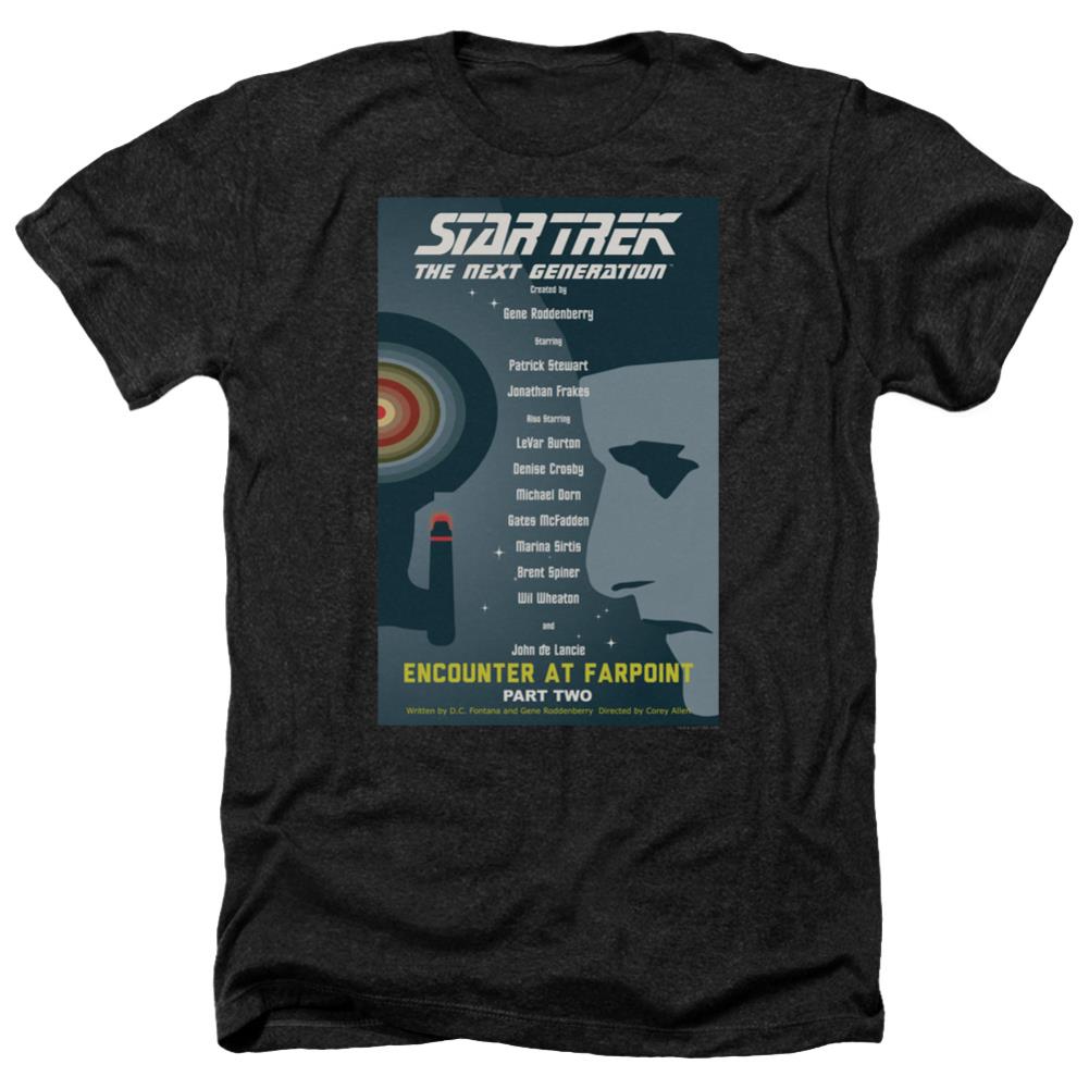 Star Trek TNG Season 1 Episode 2 Men's 30/1 Heather 60 40 Poly Short-Sleeve T-Shirt