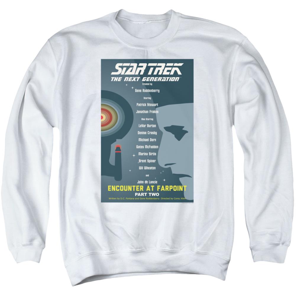 Star Trek TNG Season 1 Episode 2 Men's Crewneck 50 50 Poly Long-Sleeve T-Shirt