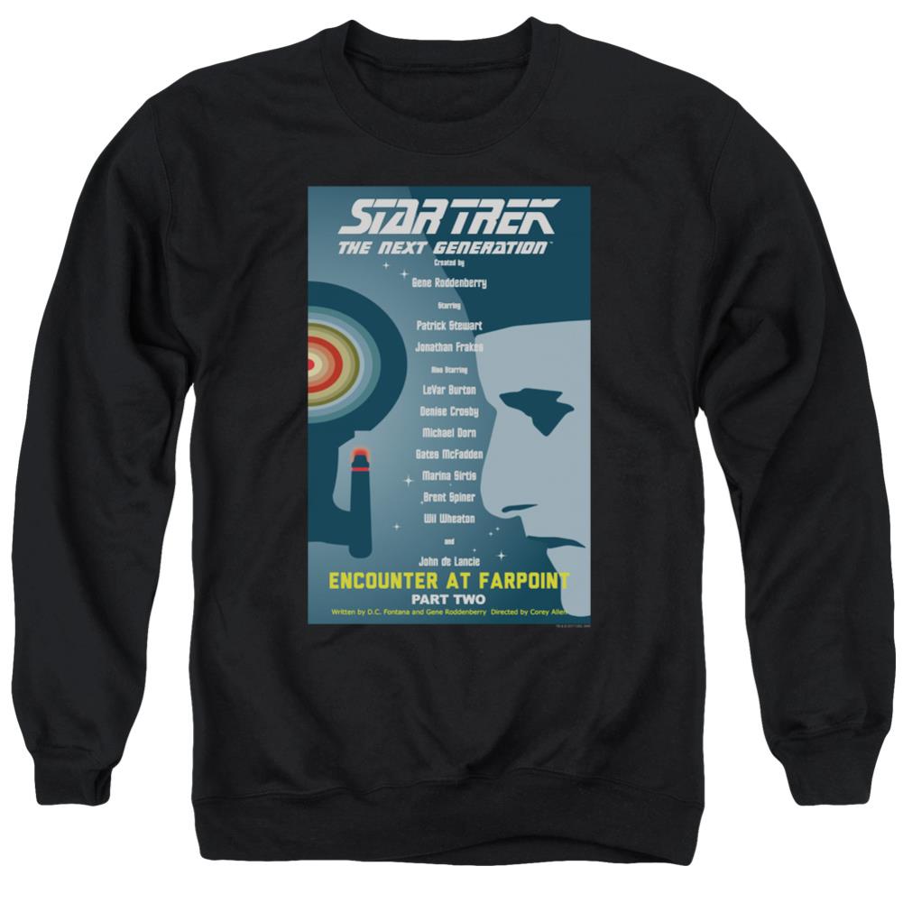 Star Trek TNG Season 1 Episode 2 Men's Crewneck 50 50 Poly Long-Sleeve T-Shirt