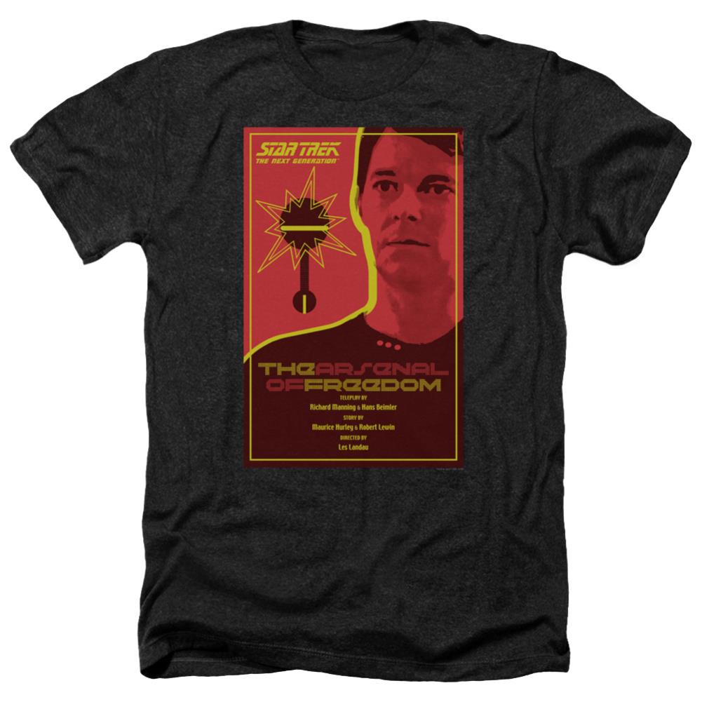 Star Trek TNG Season 1 Episode 21 Men's 30/1 Heather 60 40 Poly Short-Sleeve T-Shirt