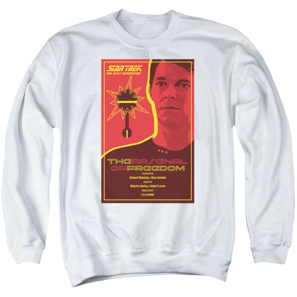 Star Trek TNG Season 1 Episode 21 Men's Crewneck 50 50 Poly Long-Sleeve T-Shirt