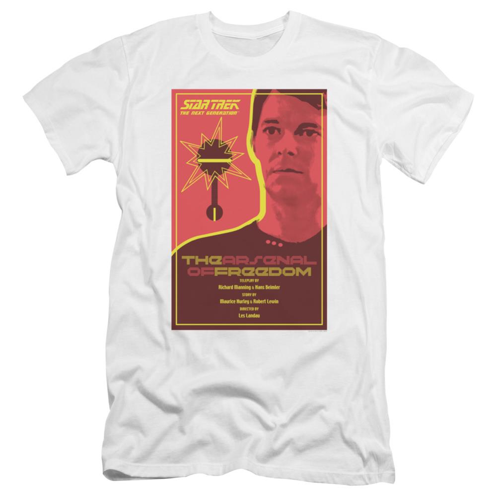 Star Trek TNG Season 1 Episode 21 Men's Ultra-Soft 30/1 Cotton Slim Short-Sleeve T-Shirt