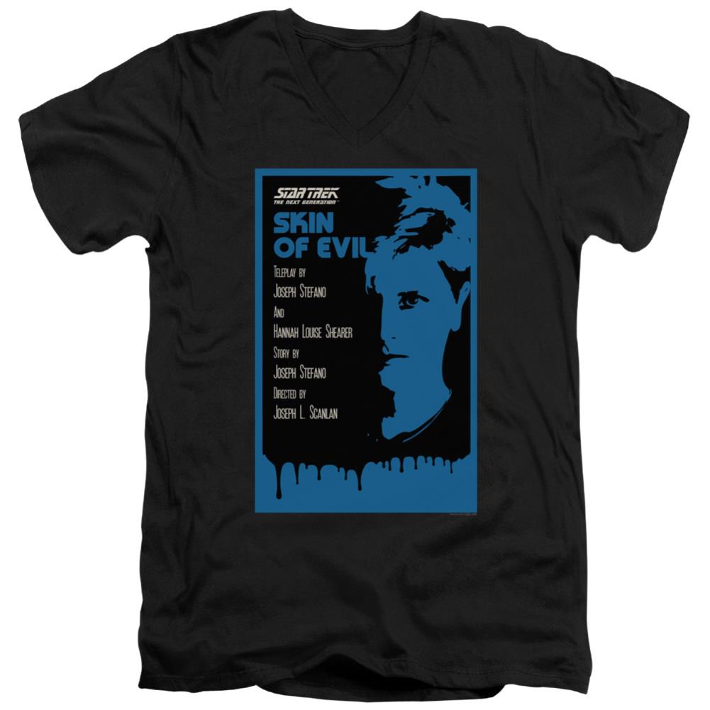 Star Trek TNG Season 1 Episode 23 Men's 30/1 Cotton Slim V-Neck T-Shirt