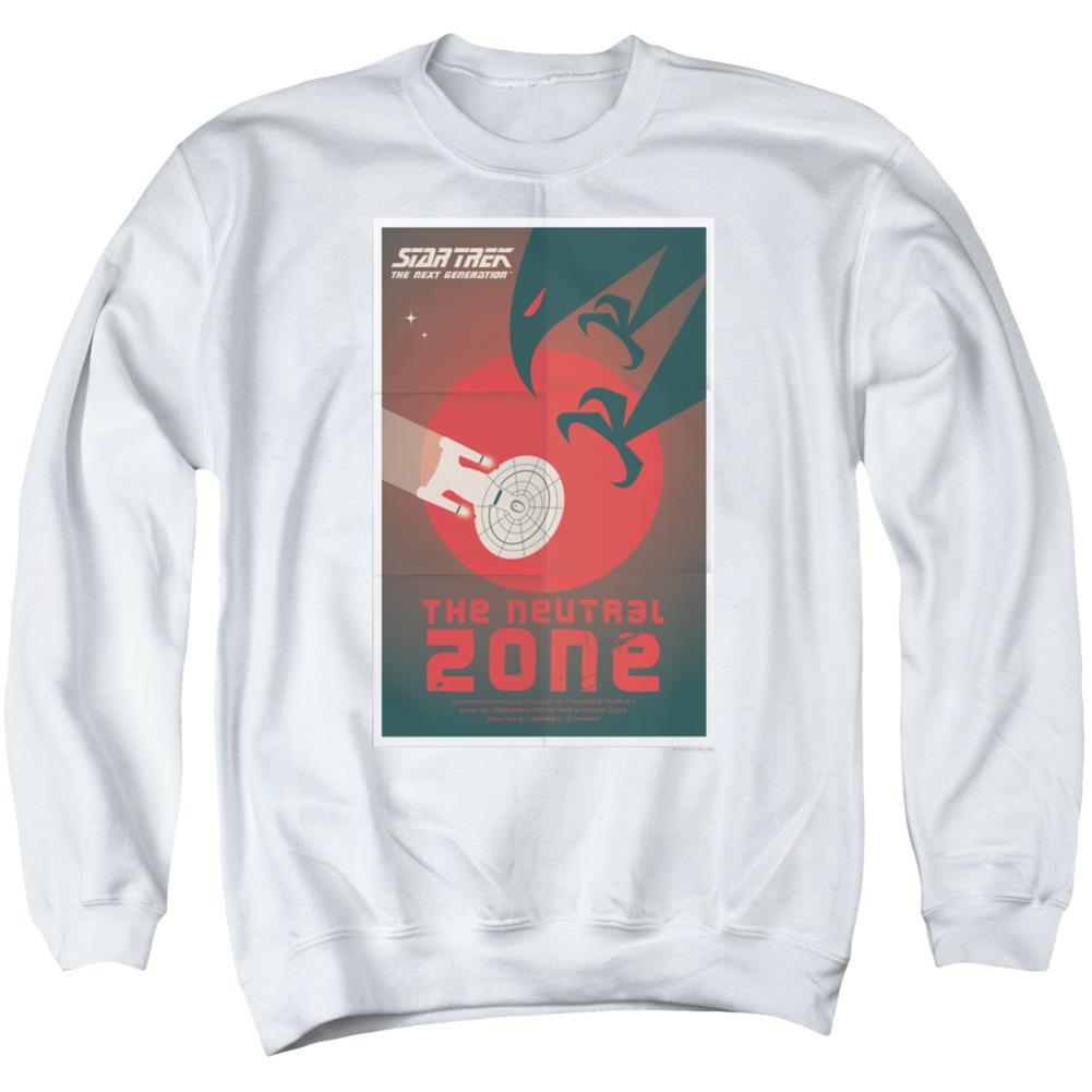 Star Trek TNG Season 1 Episode 26 Men's Crewneck 50 50 Poly Long-Sleeve T-Shirt