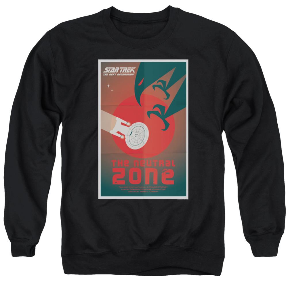 Star Trek TNG Season 1 Episode 26 Men's Crewneck 50 50 Poly Long-Sleeve T-Shirt