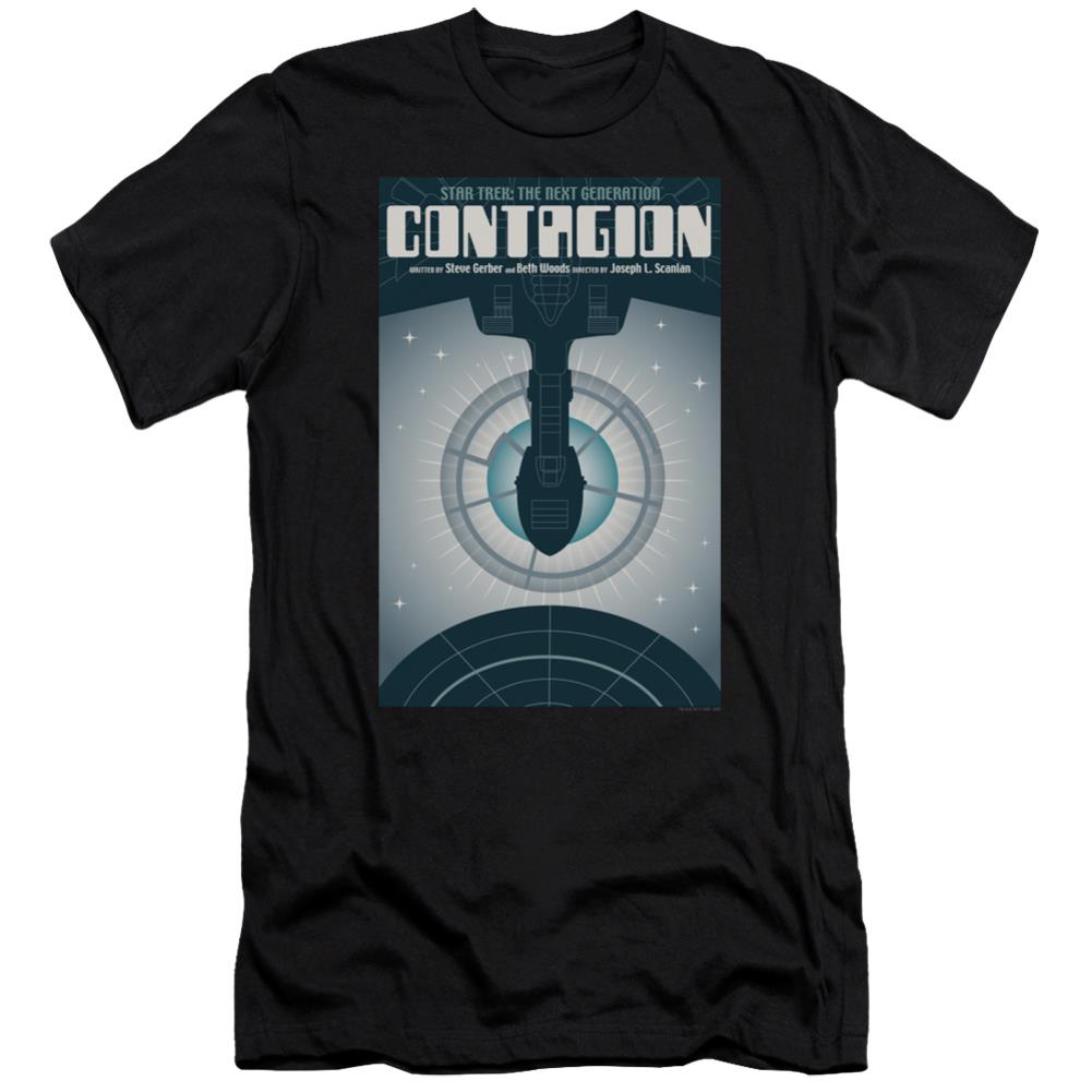 Star Trek TNG Season 2 Episode 11 Men's Ultra-Soft 30/1 Cotton Slim Short-Sleeve T-Shirt