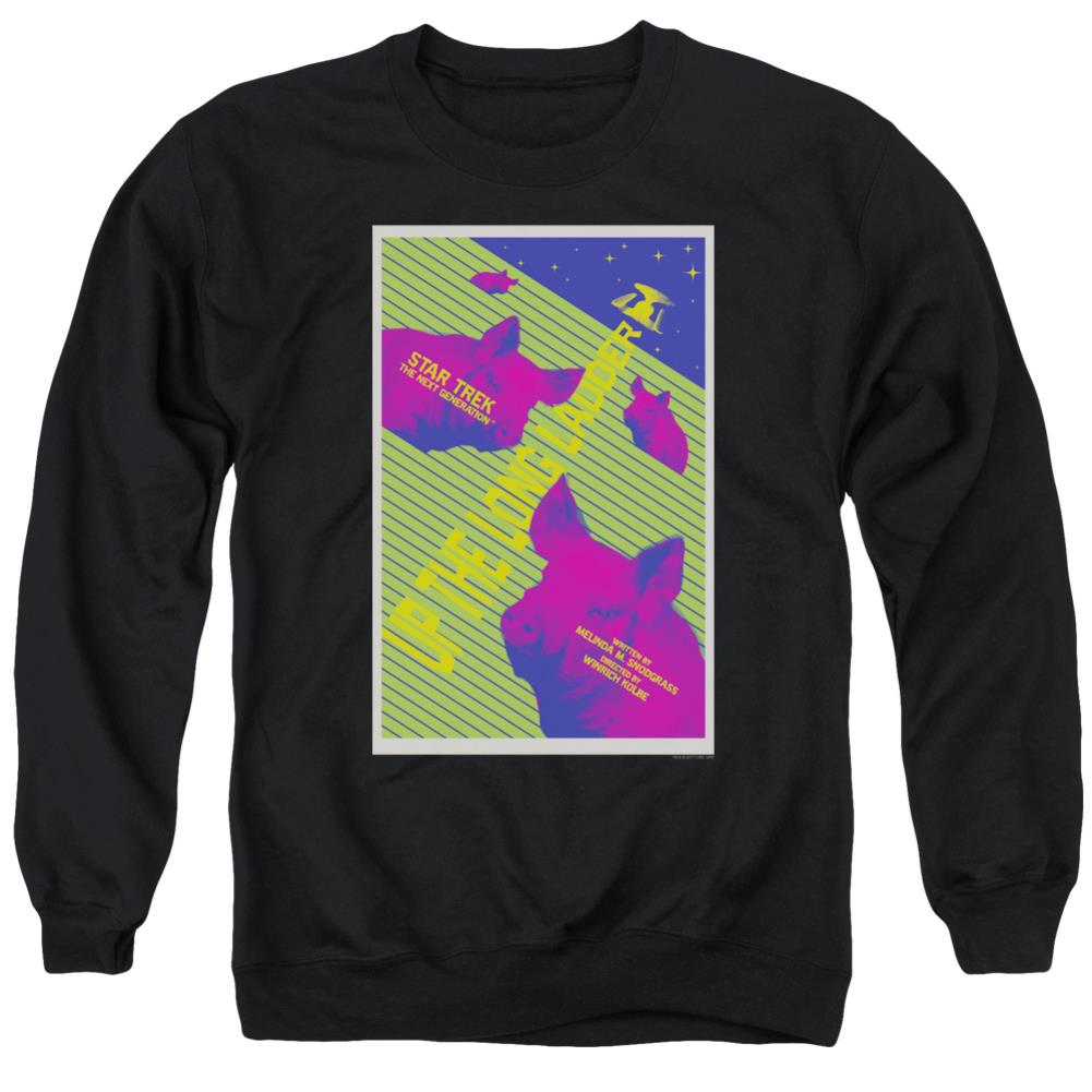 Star Trek TNG Season 2 Episode 18 Men's Crewneck 50 50 Poly Long-Sleeve T-Shirt