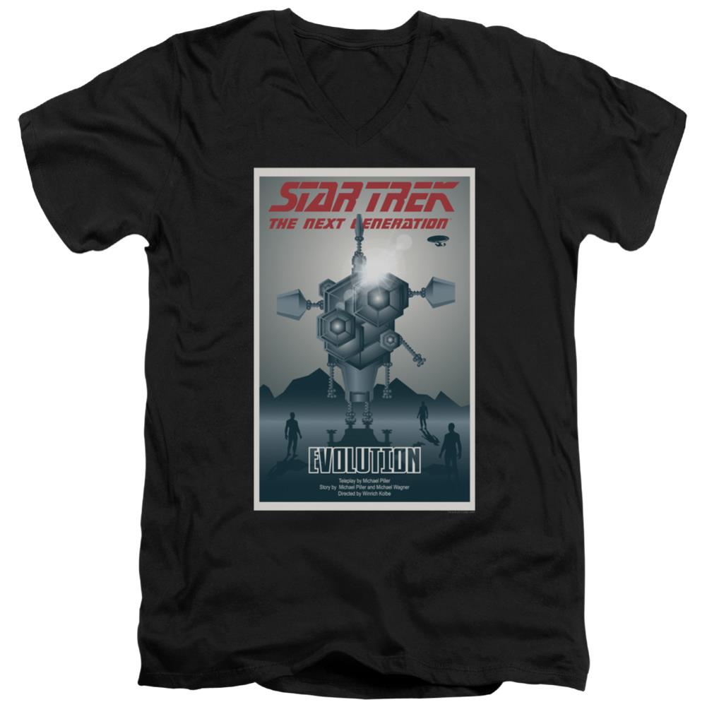 Star Trek TNG Season 3 Episode 1 Men's 30/1 Cotton Slim V-Neck T-Shirt