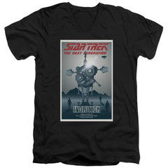 Star Trek TNG Season 3 Episode 1 Men's 30/1 Cotton Slim V-Neck T-Shirt