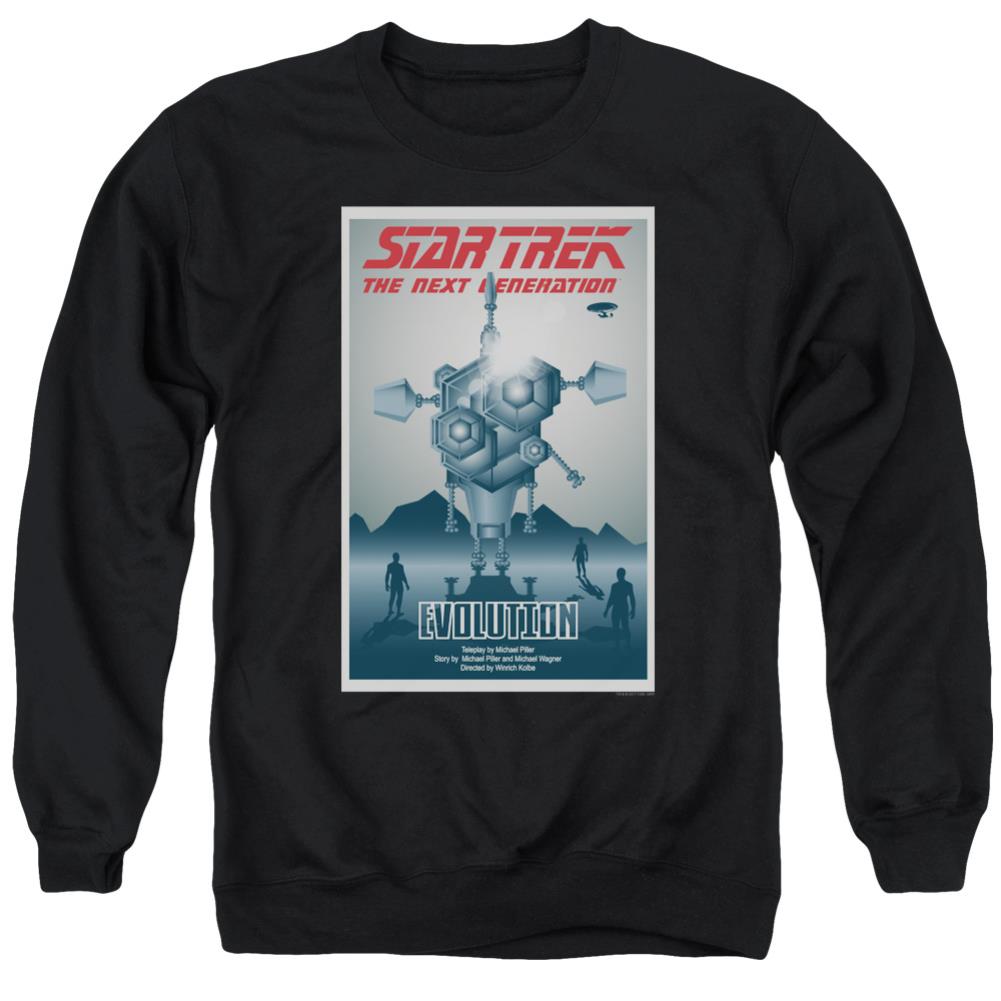 Star Trek TNG Season 3 Episode 1 Men's Crewneck 50 50 Poly Long-Sleeve T-Shirt