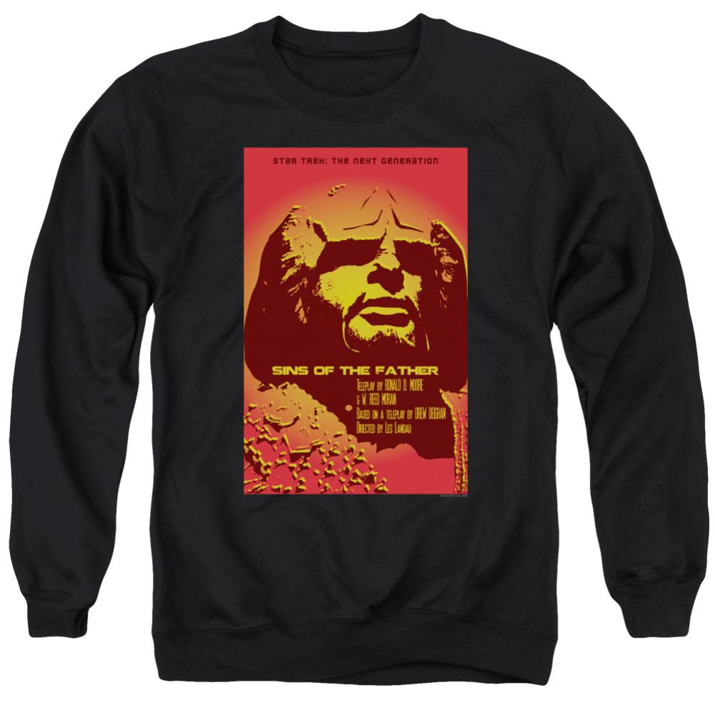 Star Trek TNG Season 3 Episode 17 Men's Crewneck 50 50 Poly Long-Sleeve T-Shirt