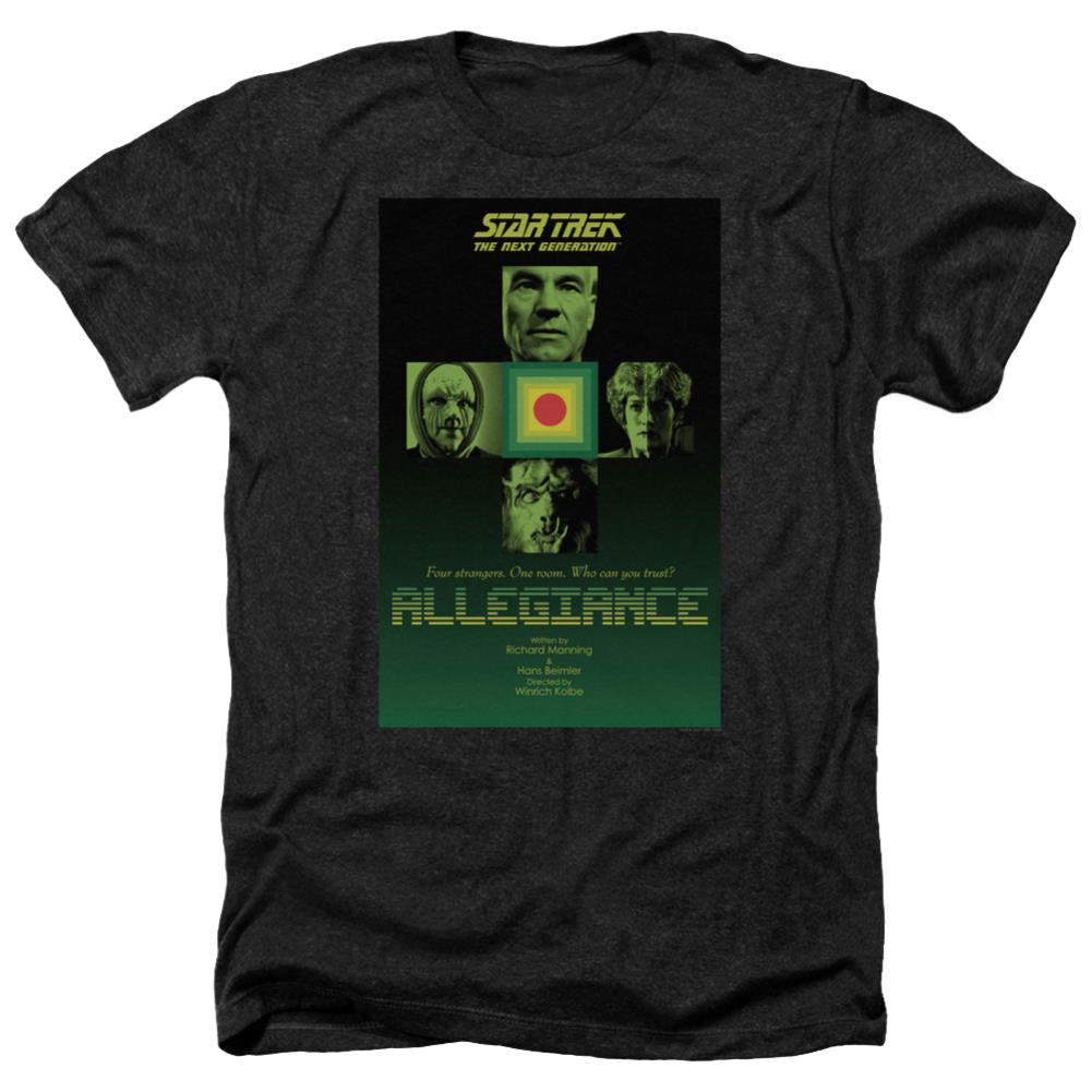 Star Trek TNG Season 3 Episode 18 Men's 30/1 Heather 60 40 Poly Short-Sleeve T-Shirt