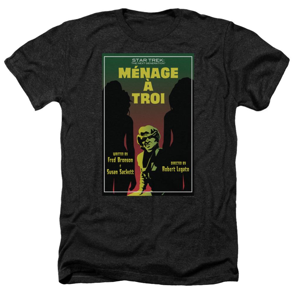 Star Trek TNG Season 3 Episode 24 Men's 30/1 Heather 60 40 Poly Short-Sleeve T-Shirt