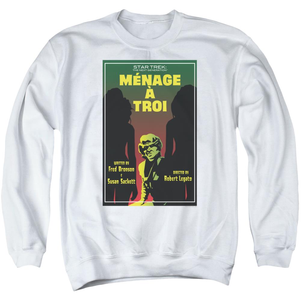 Star Trek TNG Season 3 Episode 24 Men's Crewneck 50 50 Poly Long-Sleeve T-Shirt
