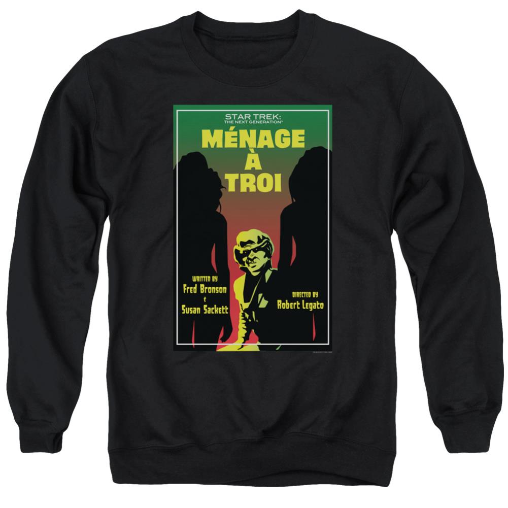 Star Trek TNG Season 3 Episode 24 Men's Crewneck 50 50 Poly Long-Sleeve T-Shirt