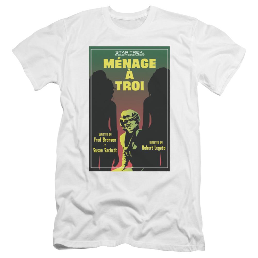 Star Trek TNG Season 3 Episode 24 Men's Ultra-Soft 30/1 Cotton Slim Short-Sleeve T-Shirt