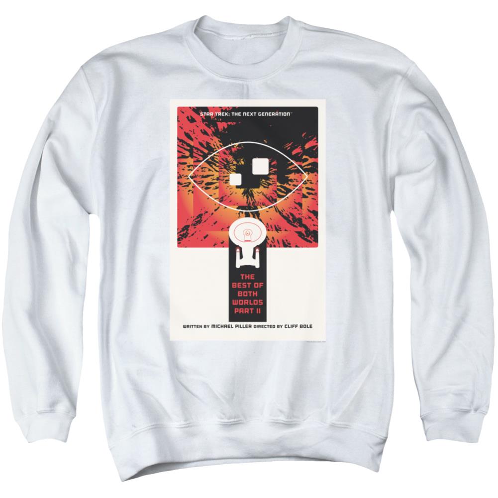Star Trek TNG Season 4 Episode 1 Men's Crewneck 50 50 Poly Long-Sleeve T-Shirt