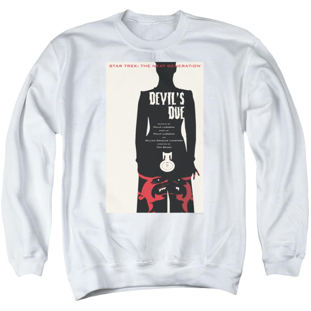 Star Trek TNG Season 4 Episode 13 Men's Crewneck 50 50 Poly Long-Sleeve T-Shirt