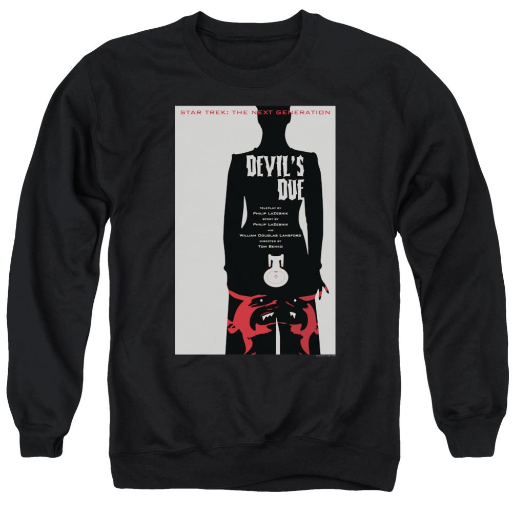 Star Trek TNG Season 4 Episode 13 Men's Crewneck 50 50 Poly Long-Sleeve T-Shirt