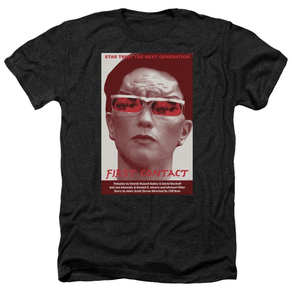 Star Trek TNG Season 4 Episode 15 Men's 30/1 Heather 60 40 Poly Short-Sleeve T-Shirt