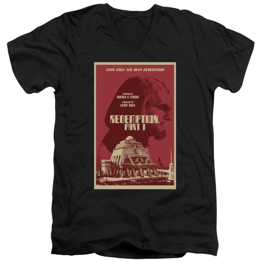 Star Trek TNG Season 4 Episode 26 Men's 30/1 Cotton Slim V-Neck T-Shirt