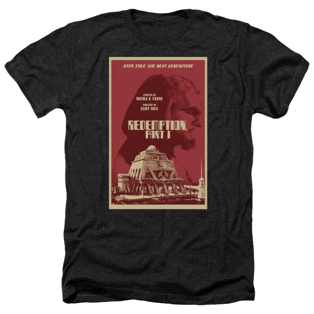 Star Trek TNG Season 4 Episode 26 Men's 30/1 Heather 60 40 Poly Short-Sleeve T-Shirt