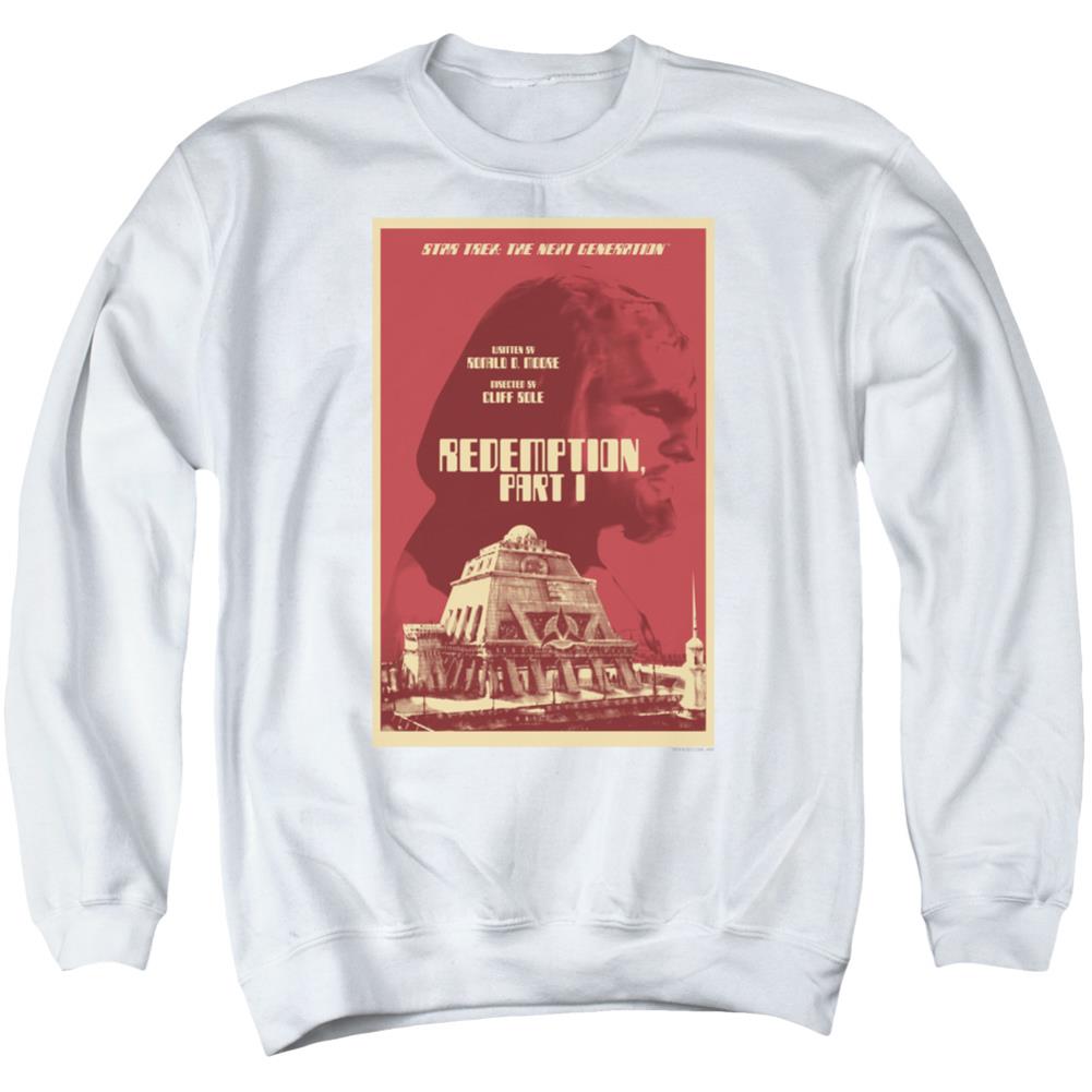 Star Trek TNG Season 4 Episode 26 Men's Crewneck 50 50 Poly Long-Sleeve T-Shirt