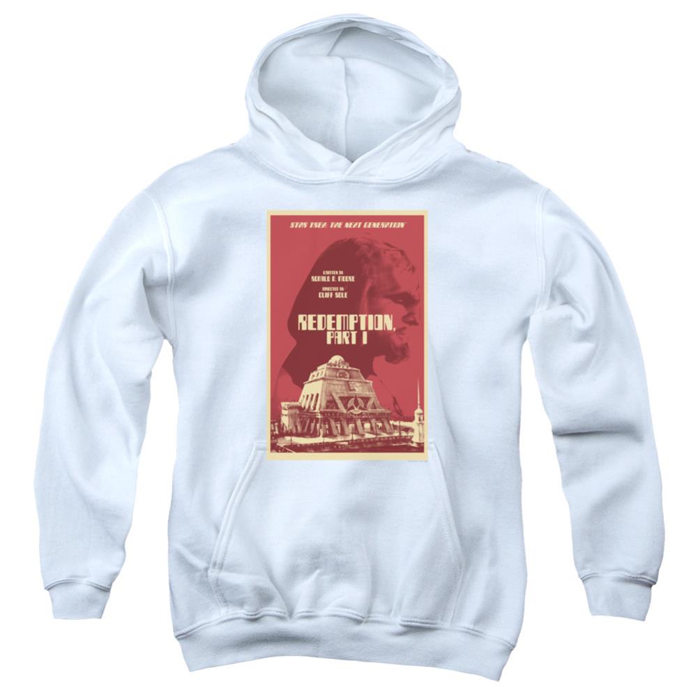 Star Trek TNG Season 4 Episode 26 Youth Cotton Poly Pull-Over Hoodie