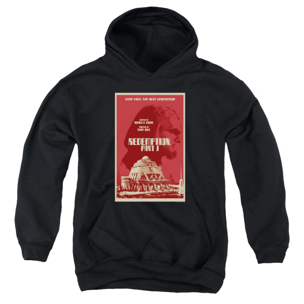 Star Trek TNG Season 4 Episode 26 Youth Cotton Poly Pull-Over Hoodie