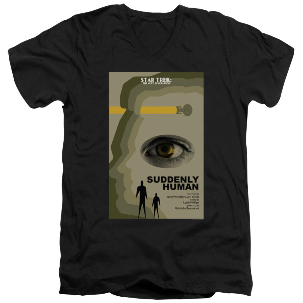 Star Trek TNG Season 4 Episode 4 Men's 30/1 Cotton Slim V-Neck T-Shirt