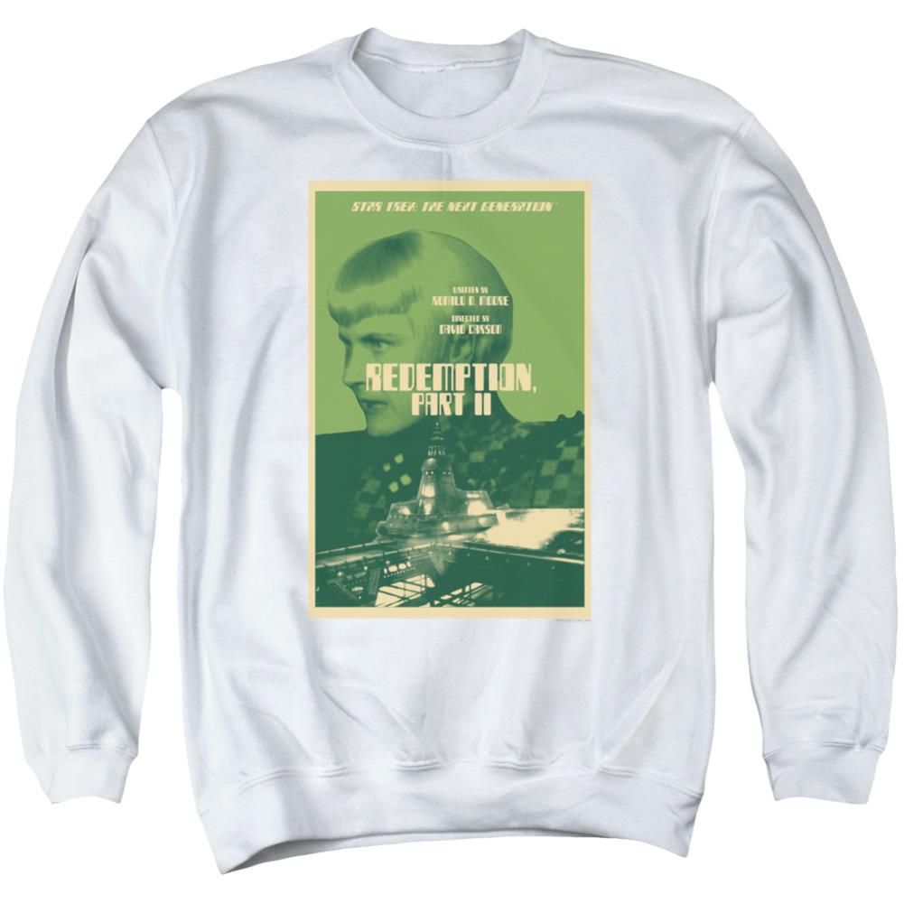 Star Trek TNG Season 5 Episode 1 Men's Crewneck 50 50 Poly Long-Sleeve T-Shirt