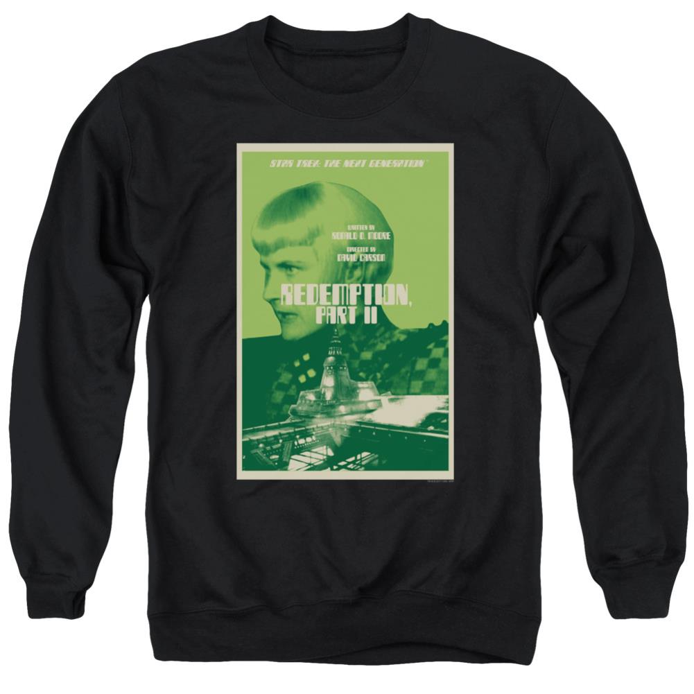 Star Trek TNG Season 5 Episode 1 Men's Crewneck 50 50 Poly Long-Sleeve T-Shirt