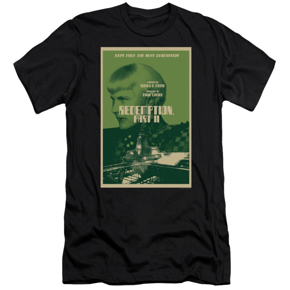 Star Trek TNG Season 5 Episode 1 Men's Ultra-Soft 30/1 Cotton Slim Short-Sleeve T-Shirt