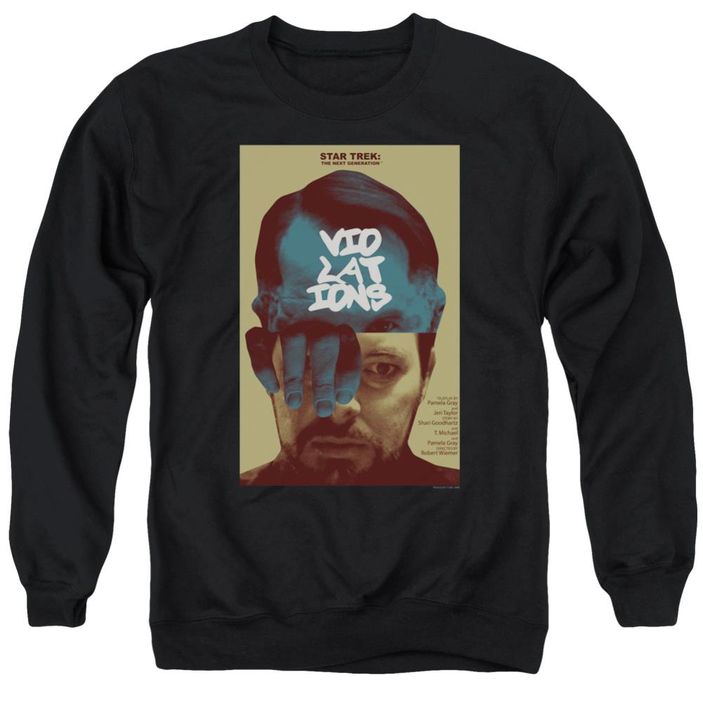 Star Trek TNG Season 5 Episode 12 Men's Crewneck 50 50 Poly Long-Sleeve T-Shirt