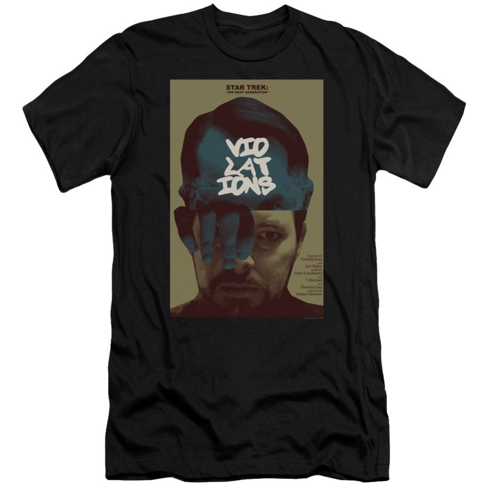 Star Trek TNG Season 5 Episode 12 Men's Ultra-Soft 30/1 Cotton Slim Short-Sleeve T-Shirt