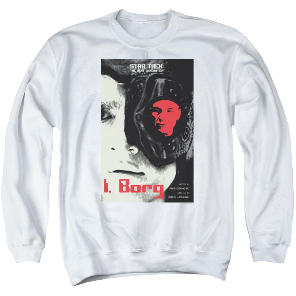 Star Trek TNG Season 5 Episode 23 Men's Crewneck 50 50 Poly Long-Sleeve T-Shirt