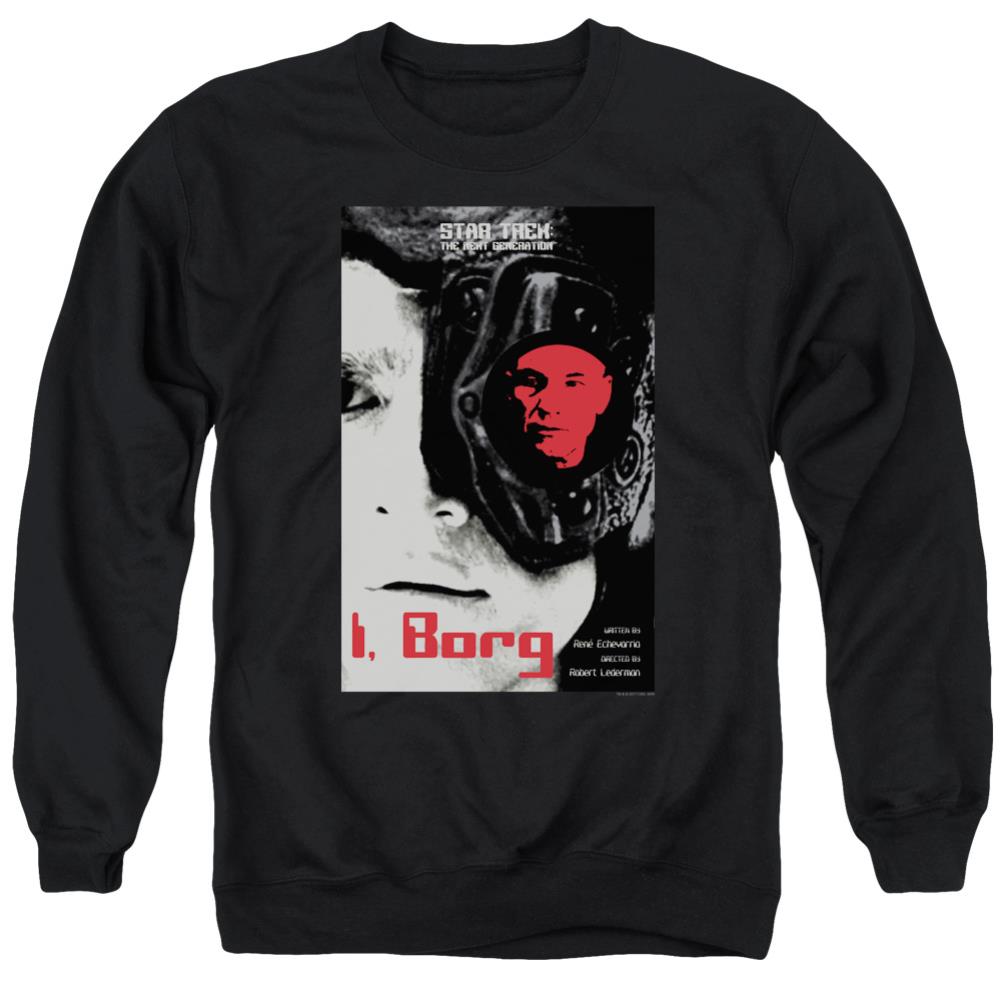 Star Trek TNG Season 5 Episode 23 Men's Crewneck 50 50 Poly Long-Sleeve T-Shirt